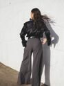 Шелковая рубашка oversize. Чёрный